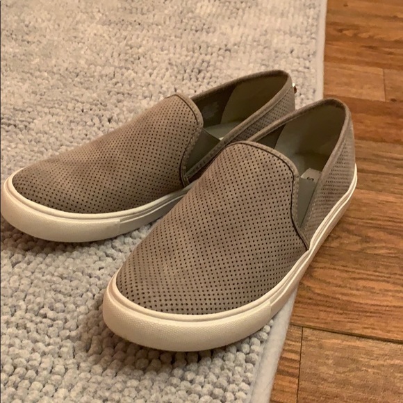 suede steve madden slip ons
